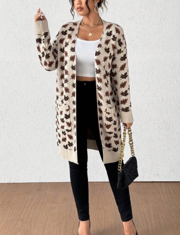 Cardigan Shein Curve+, crem