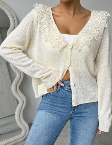 Cardigan Shein, crem