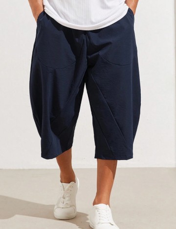 Pantaloni scurți Shein MANFINITY, bleumarin