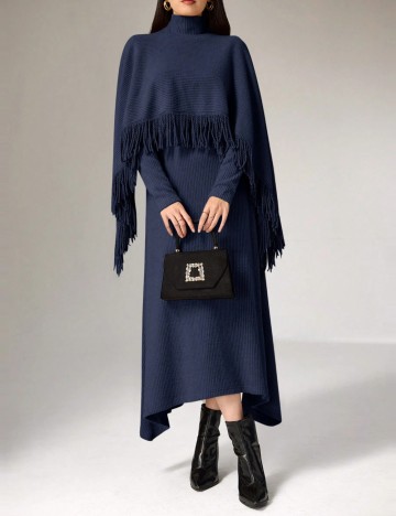 Set Rochie și Cardigan Shein, bleumarin