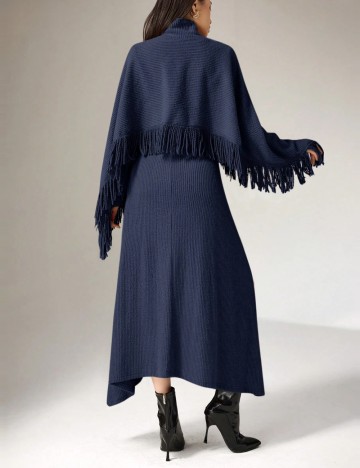 Set Rochie și Cardigan Shein, bleumarin