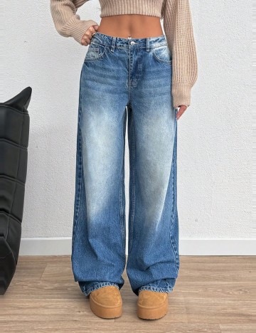 Jeans Shein, albastru