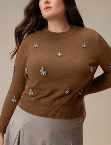 Pulover Shein Curve+ Anewsta, maro