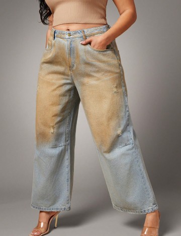 Jeans Shein Curve+, mix culori