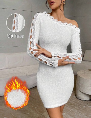 Rochie mini Shein, crem