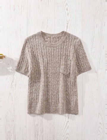 Tricou Shein Emery Rose, bej