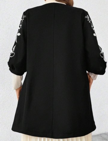 Palton scurt Shein Curve+, negru