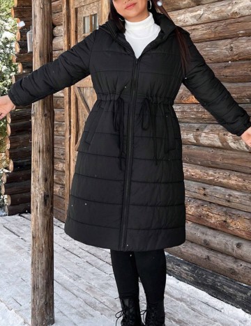 Geacă Shein Curve+, negru