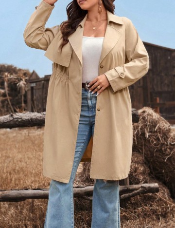 Trench Shein Curve+, bej