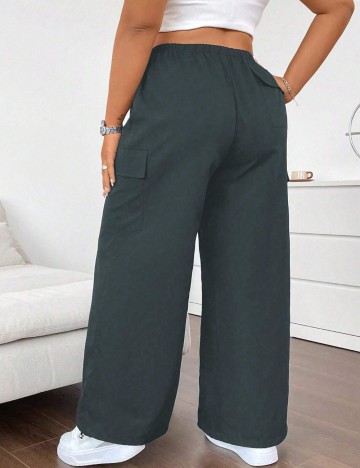 Pantaloni Shein Curve+, albastru