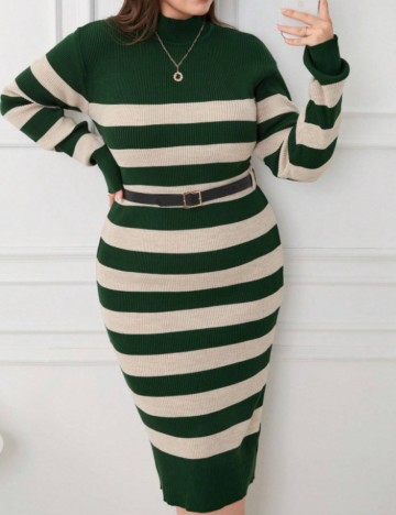 Rochie midi Shein Curve+, mix culori