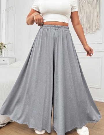 Pantaloni Shein Curve+, gri
