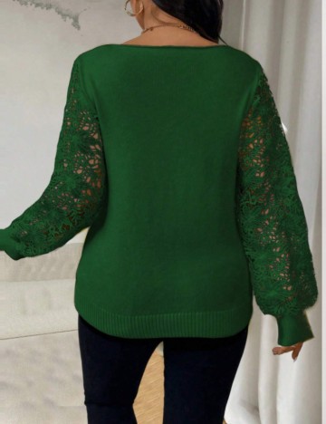 Pulover Shein Curve+, verde