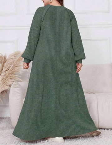 Rochie maxi Shein Curve+, verde