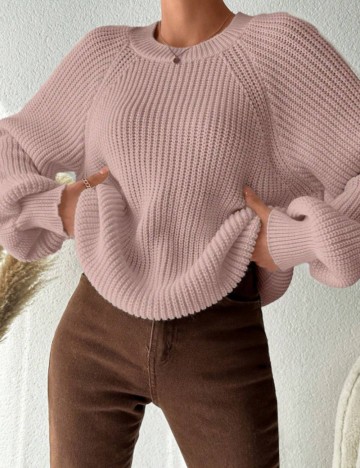 Pulover Shein Curve+, roz