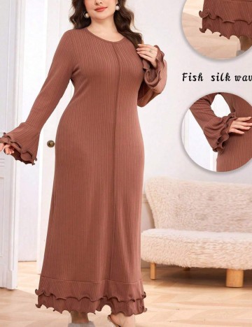 Rochie maxi Shein Curve+, maro