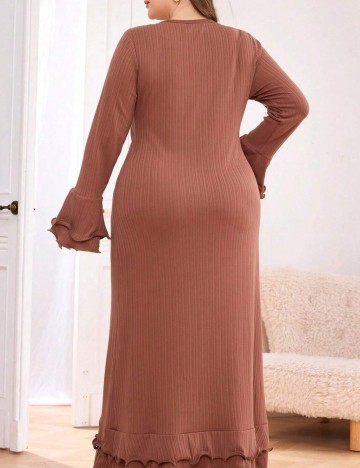 Rochie maxi Shein Curve+, maro