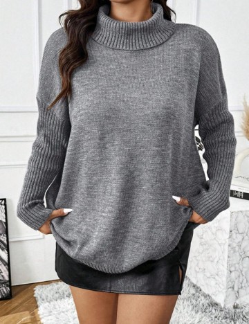 Pulover Shein Curve+, gri