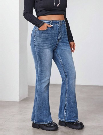 Jeans Shein Curve+, albastru