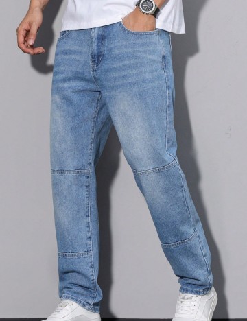 Jeans Shein MANFINITY, albastru