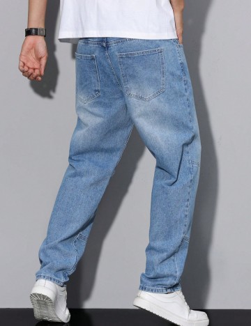 Jeans Shein MANFINITY, albastru