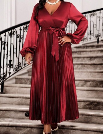 Rochie maxi Shein Curve+, roșu
