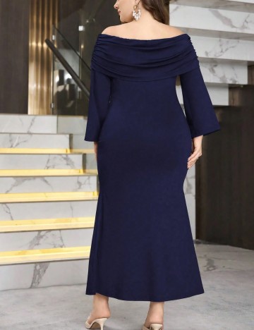 Rochie maxi Shein Curve+, albastru
