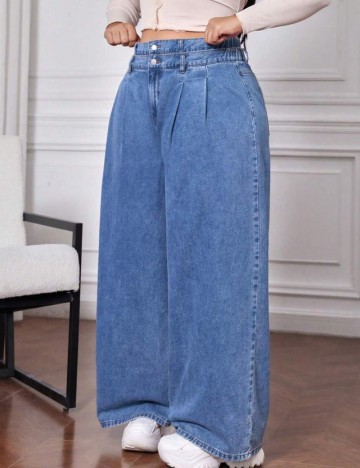 Jeans Shein Curve+, albastru