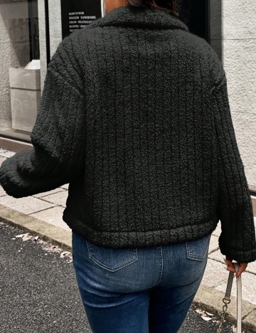 Jachetă Shein Curve+, negru