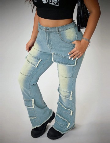 Jeans Shein Curve+, albastru