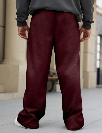 Pantaloni de trening Shein MANFINITY, roșu