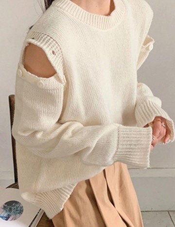 Pulover Shein, crem