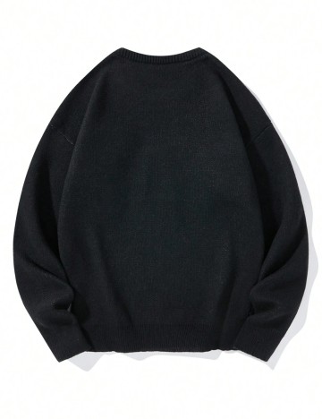 Pulover Shein MANFINITY, negru