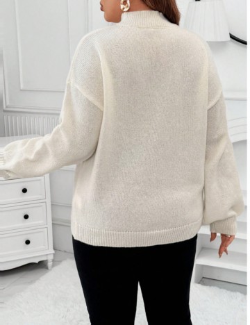 Pulover Shein Curve+, crem