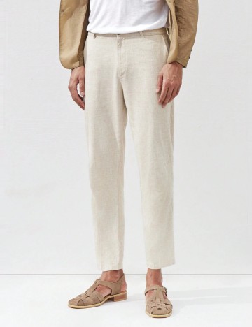 Pantaloni Shein MANFINITY, crem