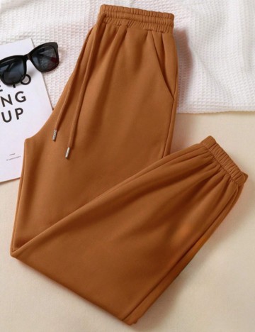 Pantaloni de trening Shein, portocaliu
