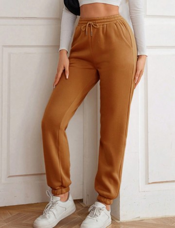 Pantaloni de trening Shein, portocaliu