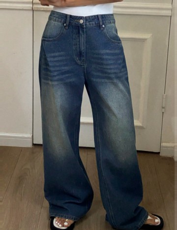 Jeans Shein DAZY, albastru