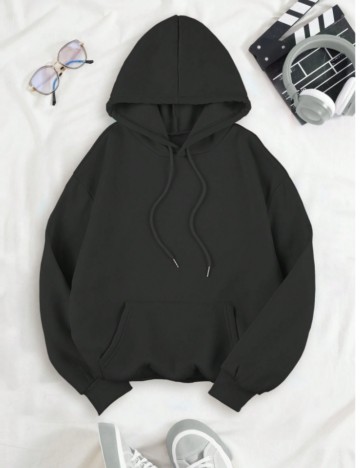 Hanorac Shein Curve+, negru