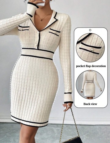 Rochie midi Shein, crem