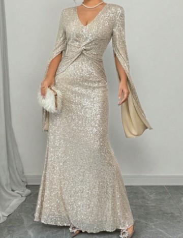 Rochie de ocazie Shein, crem