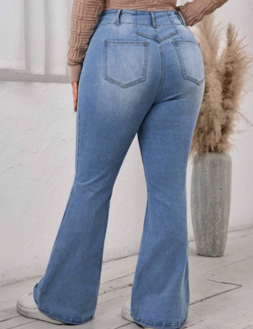 Jeans Shein Curve+, albastru
