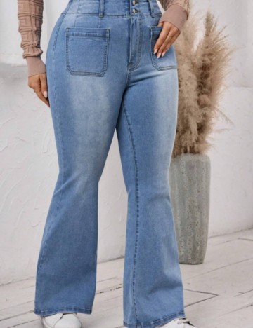 Jeans Shein Curve+, albastru