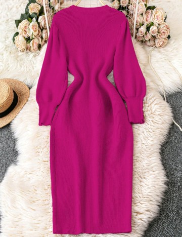 Rochie midi Shein Curve+, roz