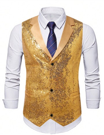 Vestă Shein MANFINITY, auriu