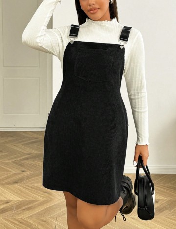 Sarafan Shein Curve+, negru