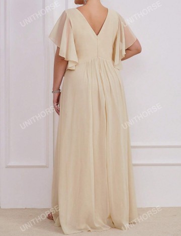 Rochie de ocazie Shein Curve+, crem