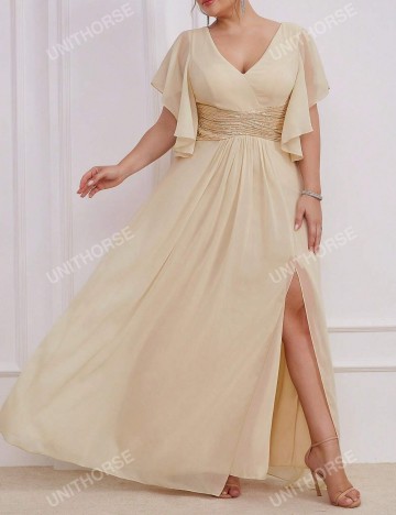 Rochie de ocazie Shein Curve+, crem