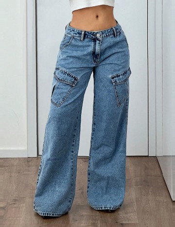 Jeans Shein, albastru