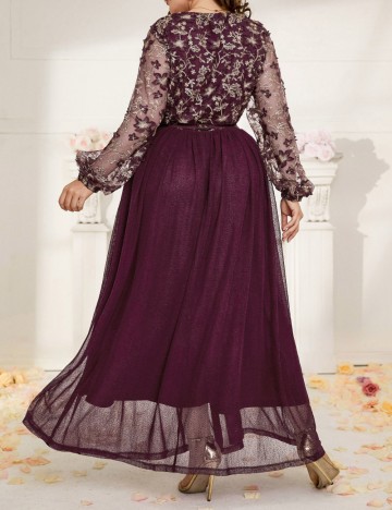 Rochie de ocazie Shein Curve+, vișiniu